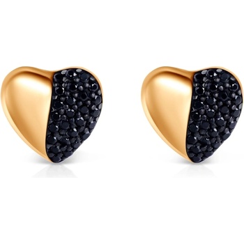 SAVICKI Обеци със сърце Savicki: злато, цирконий