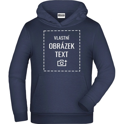 Dětská mikina s vlastním potiskem Námořnická modrá