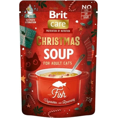 Brit Care Cat Vánoční polévka Rybí polévka se zeleninou a rozmarýnem 75 g