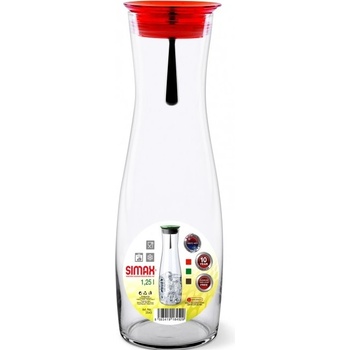 Simax Skleněná karafa VIVA s nerezovým víčkem 1,25 l