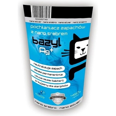 Bazyl Ag+ Absorbér zápachu a desinfekční prach 450 g – Zbozi.Blesk.cz