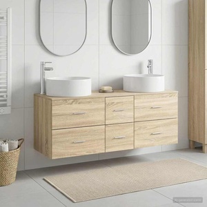 vidaXL Комплект мебели за баня 3 бр. Дъб сонома 49, 5 x 44, 5 x 65, 5 см (3405957)
