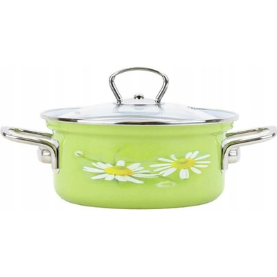 BELIS Smaltovaný rendlík s poklicí 16 cm 1.4 l DAISY 42516-082DAHN5