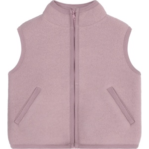 Huttelihut Детски вълнен елек Huttelihut Kid's Vest Wool Fleece Merino vest - Woodrose - размер 128 (EU) (703-7726-0317)