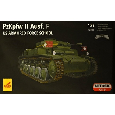 Attack Hobby Kits PzKpfw II Ausf.F US Armo Force School 72899 červená 1:72