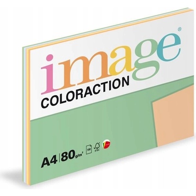 Farebný xerografický papier Coloraction 80 g A4 mix farieb intenzívny 100 ks/bal.
