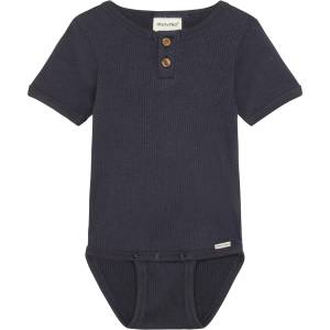 Minymo Детско ежедневно термо бельо Minymo Kid's Body S/S Rib Body - Odyssey Gray - размер 86 (EU) (714-1855-0215)
