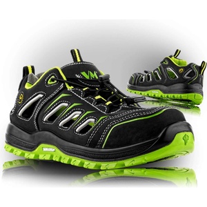 VM Footwear Vm footwear vancouver 8115 s1pl esd / Сандали от изцяло кожа esd s1pl - черно/зелено 46 (8115-s1plesd-46)