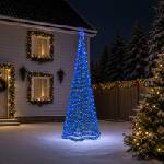 vidaXL LED коледна елха с гирлянди и шиш EKENAS 400 см (42056559)