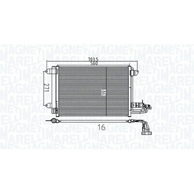 Kondenzátor klimatizace MAGNETI MARELLI 350203737000