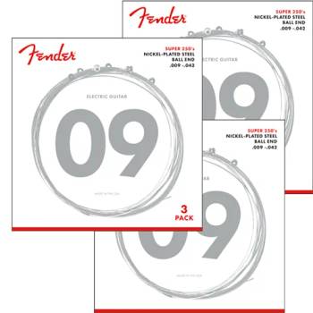 Image 1 of Fender 250L Elecric Guitar Strings 9-42 3 pack