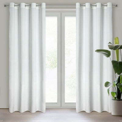 Design 91 ZATEMŇOVACÍ ZÁVES NA KRÚŽKOCH ROSA 140X250 CM BIELA