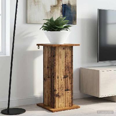 vidaXL Стойка за растения Старо дърво 30, 5 x 30 x 60, 5 см (899794)