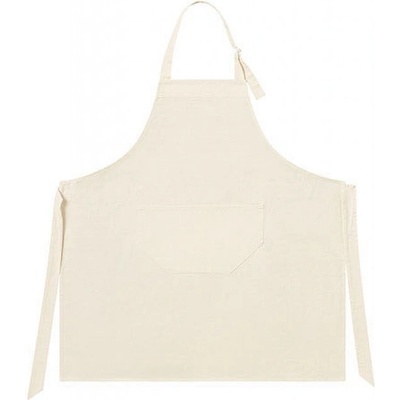 Printwear Bavlněná pracovní zástěra s nastavitelným výstřihem Přírodní 75x85cm NT5220