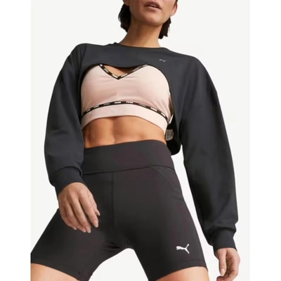 PUMA Forever Luxe Cloudspun Crop Top Black