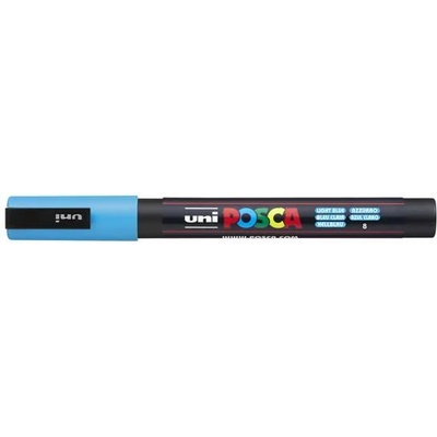 uni Декоративен маркер, 0, 9-1, 3 мм, UNI "Posca PC-3M", светлосин 284638000 (284638000)