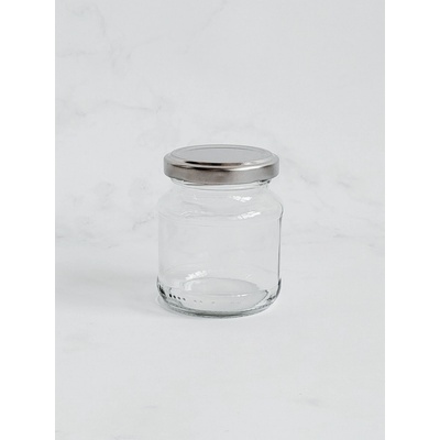 LUPA Kořenka skleněná 150 ml se stříbrným víčkem