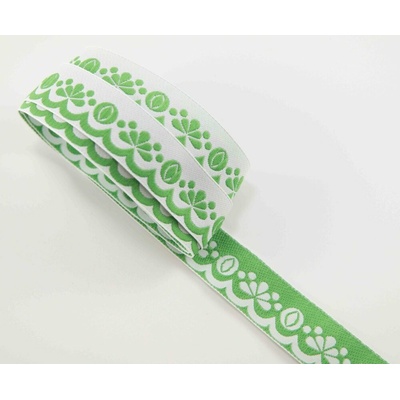 Krojová stuha - bílá, světle zelená - šíře 2 cm – Hledejceny.cz