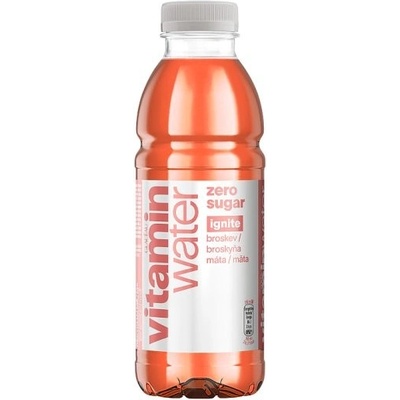 Vitaminwater Ignite broskev máta 0,5 l
