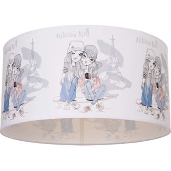 BELIS Детски таванен плафон GIRLS VIBES 1xE27/60W/230V Ø 40 см Paris (BE1076)