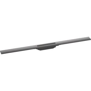Hansgrohe RainDrain Flex - Линеен душ канал с решетка от неръждаема стомана 1200, за монтаж в помещението, с възможност за скъсяване, матиран черен хром 56047340 (56047340)