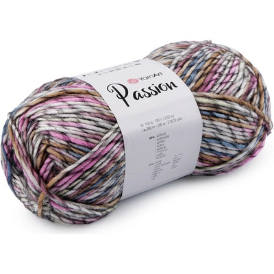 Pletací příze Passion 100 g Varianta: 1 (1246) růžová střední, Balení: 1 ks 54497/136402/251458
