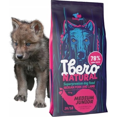 Ibero Natural Junior Dog Medium Pork & Lamb 3 kg
