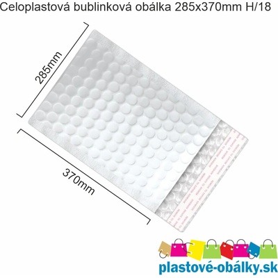 Celoplastové bublinkové obálky Rozmer: H/18 285x370