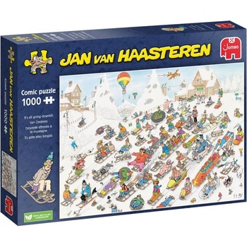 Jumbo Puzzle Jan Van Haasteren Its All Going Downhill 1000pc (jum00025)