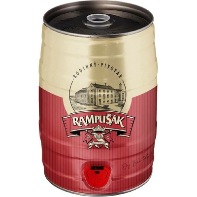 Rampušák 12 světlý ležák nefiltrovaný 4,9 % 5 l (sud)