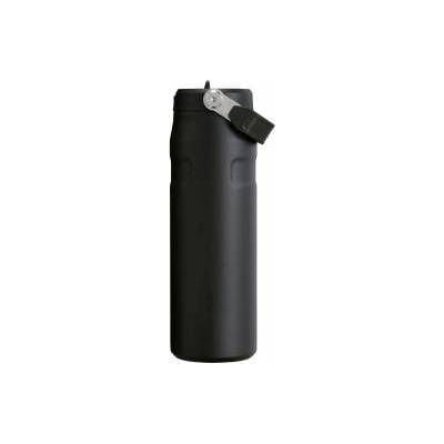STANLEY 1913 Flip Straw drinking bottle with straw 0.7L - thermal mug cools for 10 hours - ice cold for 3 days - BPA-free - leak-proof - for cup holders - dishwasher safe - black - 10-11283-143