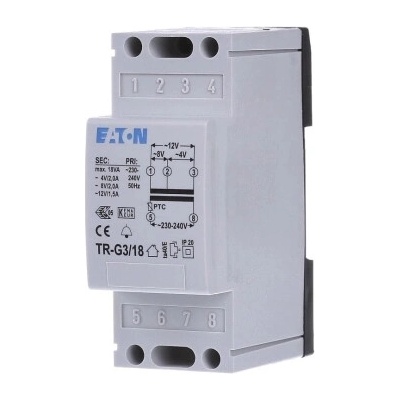 Zvonkový transformátor EATON TR-G3/18 230V/4/8/12V 18VA 272483