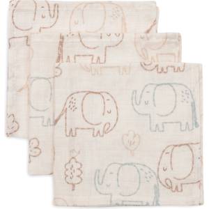 Jollein Муселинови кърпи Jollein - Elephant Tales, 3 броя, 31 x 31 cm (560472) - ozone