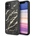 GUESS Marble Glass Case - дизайнерски кейс с висока защита за iPhone 11 (черен)