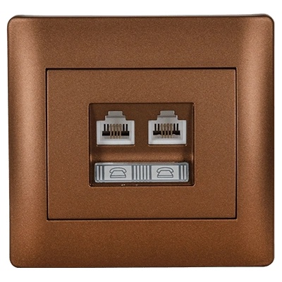 ELMARK Rhyme ДbОЕН ТЕЛЕФОНЕН КОНТАКТ КАФЕ МЕТАЛИК (11746)