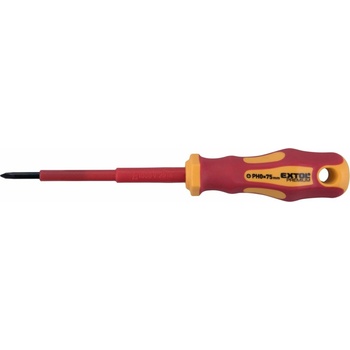Extol premium Skrutkovač elektrikársky krížový 1000V, VDE, PH0x75mm, CrV, 53080