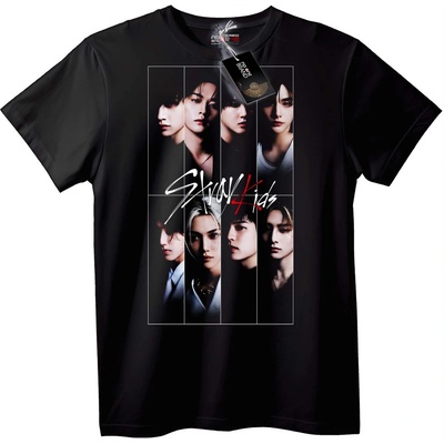 NOONEBRAND Тениска Stray Kids Група - 2XL, Black