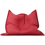 PUFRELAX Пуф, Голяма възглавница, 350л. , Magic Pillow - Teteron Red, Перящ се калъф, За открито, Пълнеж от Полистиролни перли (PUF-G-MP-TEX-RED) - topmarket