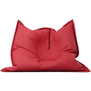 PUFRELAX Пуф, Голяма възглавница, 350л. , Magic Pillow - Teteron Red, Перящ се калъф, За открито, Пълнеж от Полистиролни перли (PUF-G-MP-TEX-RED) - topmarket