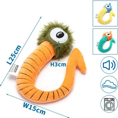 Nobleza plyšová little worm 25 cm modrá