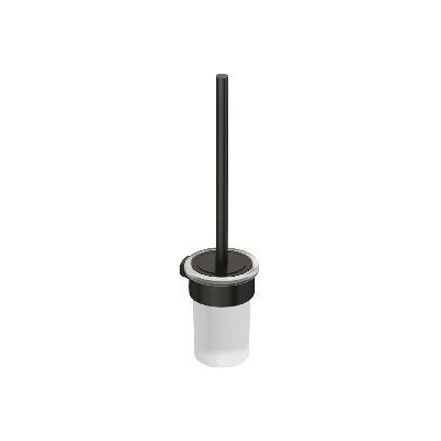 Kludi Vela R WC kefa nástenná s držiakom sklo brúsený Gunmetal 58974N2