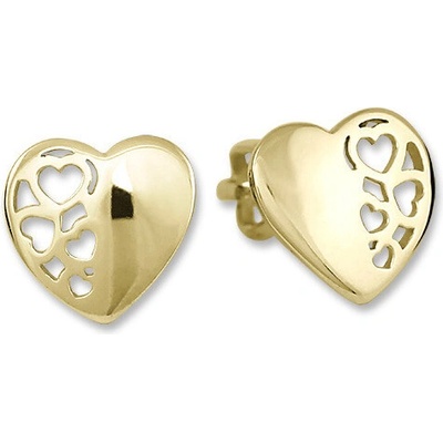 Soliter Zlaté náušnice Srdiečka 231 001 00648