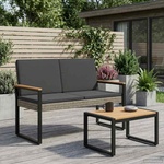 vidaXL Външна пейка 2 -Seater 107 x 61 x 80 см полиратан Правоъгълна (42025338)
