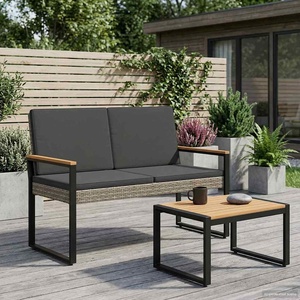 vidaXL Външна пейка 2 -Seater 107 x 61 x 80 см полиратан Правоъгълна (42025338)