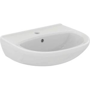 Ideal Standard Alpha - Умивалник 50x43 см, с преливник, отвор за смесител, бял W331201 (W331201)