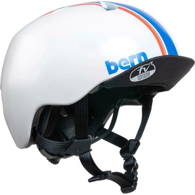 Bern Nino DVRT satin white racing stripe 24/25 – Hledejceny.cz