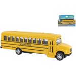 Mikro 2-Play Traffic училищен автобус американски 14см метален обратен ход (520486)