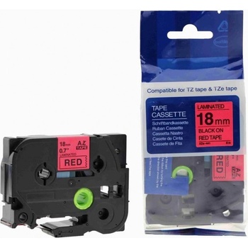 Pro Brother Съвместима лента с Brother TZ-441 / TZe-441, 18mm x 8m, черен печат / червен фон (TZe441)