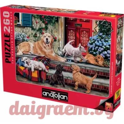 Anatolian Пъзел anatolian 3340 - 260 части - Семейство кучета (p3340)