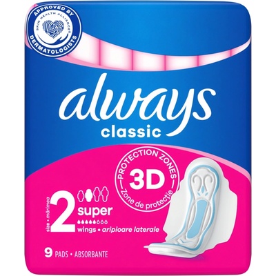 Procter & Gamble Стелки Always Classic 9 бр. Maxi